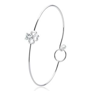 Bracelete Trevo com Zircônia em Prata 925 - PL24823
