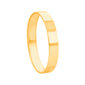 Aliança Feminina Reta 3MM Anatômica em Ouro 18K - AU14500
