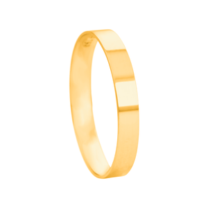 Aliança Masculina Reta 3MM Anatômica em Ouro 18K - AU14499