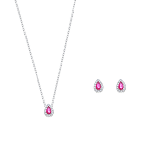 Conjunto Gota com Zircônia em Prata 925 - PL24763