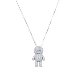 Colar Menino Cravejado em Prata 925 - PL24639
