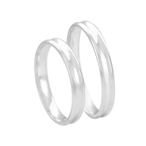 Aliança Feminina Anatômica 3MM Côncava em Prata 925 - PL23919