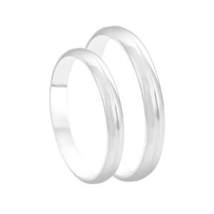 Aliança Feminina Namoro Lisa 3MM em Prata 925 - PL23852
