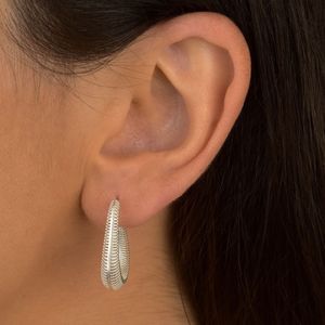 Brinco Argola 3D em Prata 925 - PL24966