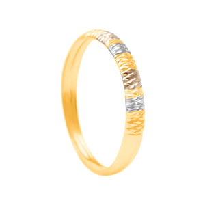 Anel Aparador Tricolor Diamantado em Ouro 18K - AU14630