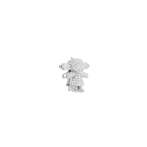 Pingente Click Menina Cravejada em Prata 925 - PL24334