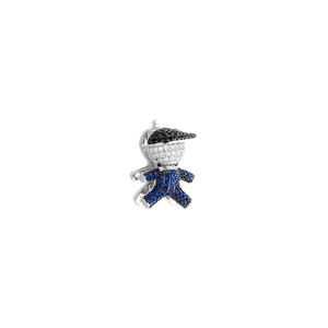 Pingente Click Menino Azul Cravejado em Prata 925 - PL24335