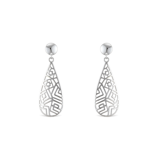 Brinco Gota Vazado em Prata 925 - PL26083