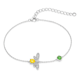 Pulseira Borboleta com Zircônia em Prata 925 - PL25937