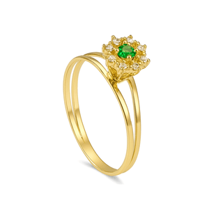 Anel de Formatura em Ouro 10k com Zircônias - AU8446