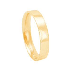 Aliança Reta Lisa 4MM  em Ouro 18K - AU14152