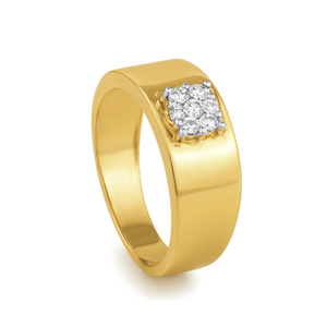 Anel Diamantes em Ouro 18K - AU14685