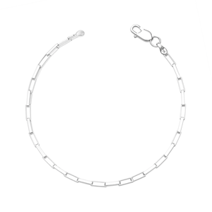 Pulseira Masculina Elos Cartier Quadrado em Prata 925 - PL27003