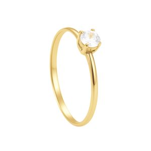 Anel Solitário em Ouro 18K - AU14257