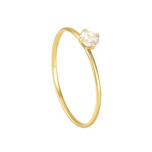 Anel Solitário 4MM em Ouro 18K - AU14746