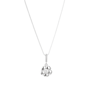 Colar Flor com Zircônia em Prata 925 - PL27026