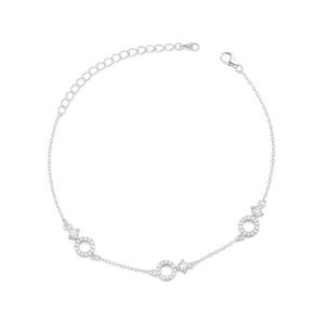 Pulseira Circulos com Zircônia em Prata 925 - PL25728