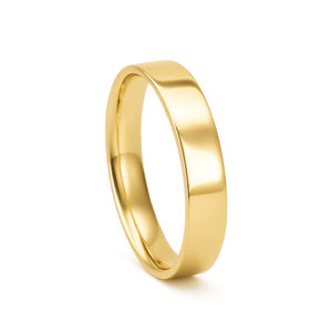 Aliança Reta Lisa 4MM  em Ouro 18K - AU14152