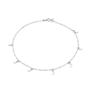 Tornozeleira com Pingente Lua em Prata 925 - PL28962